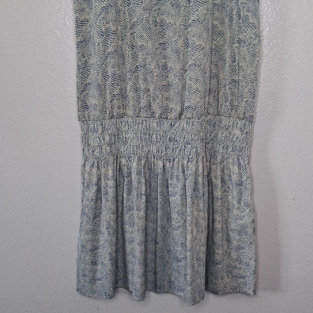 Maison Scotch Mini Dress Dainty Print Short Sleeve Smocked Waist Blouson S/M - Picture 8 of 16